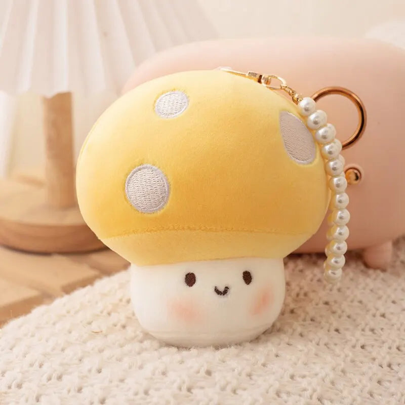 Cute Mushroom Pendant 10cm Small Size Key Backpack Decoration Pendant Kids Toys