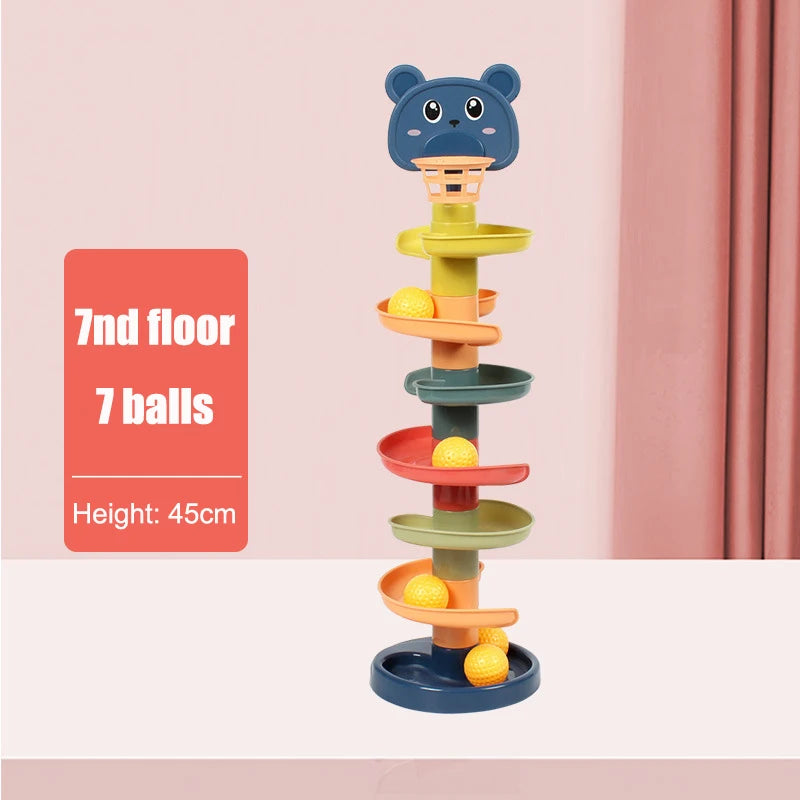 Sliding Rolling Balls Tower For Kids