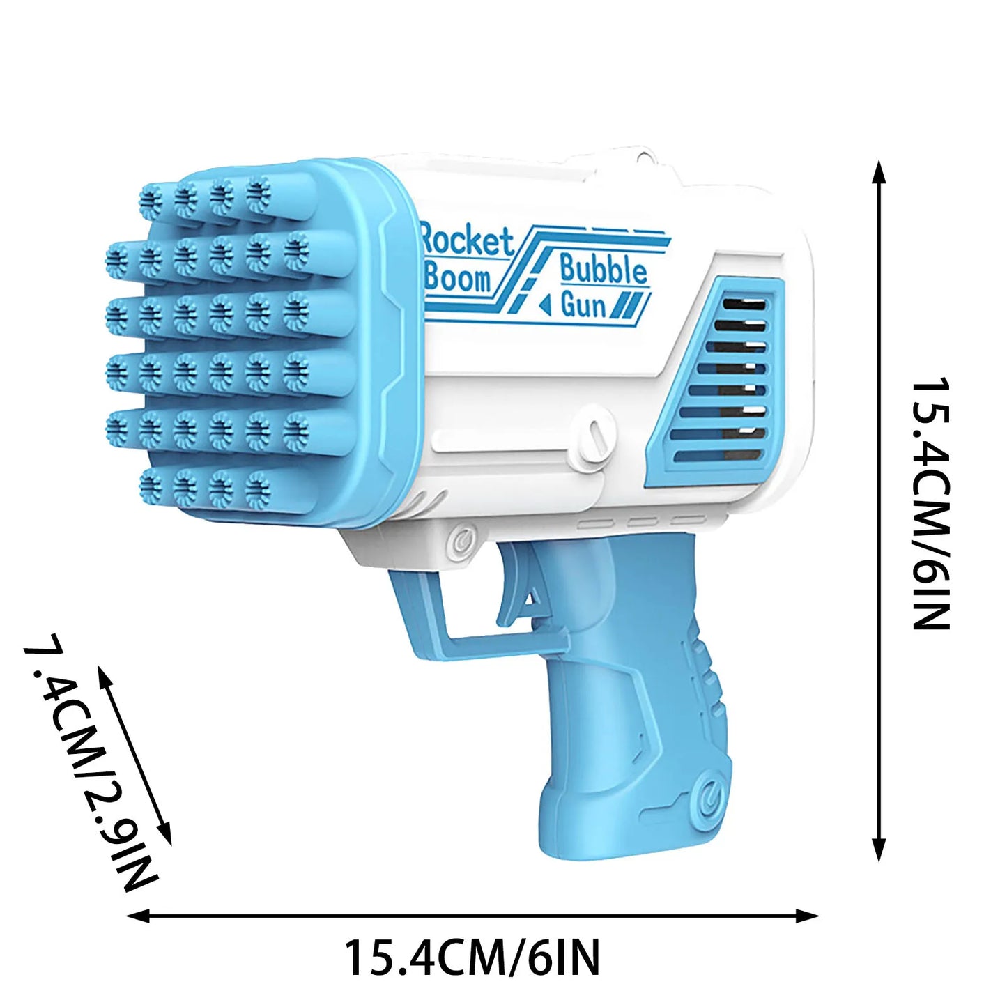 32-Hole Electric Bubble Gun Automatic Gatling Bazooka Bubble Maker Machine