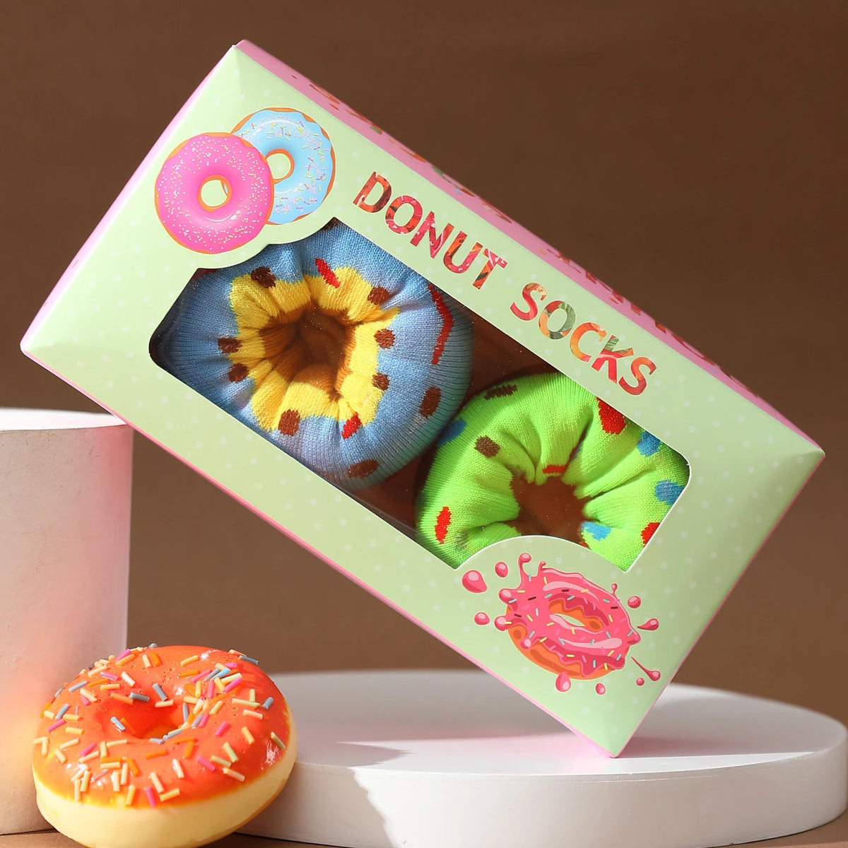 Colorful Donuts Pattern 2 Pairs