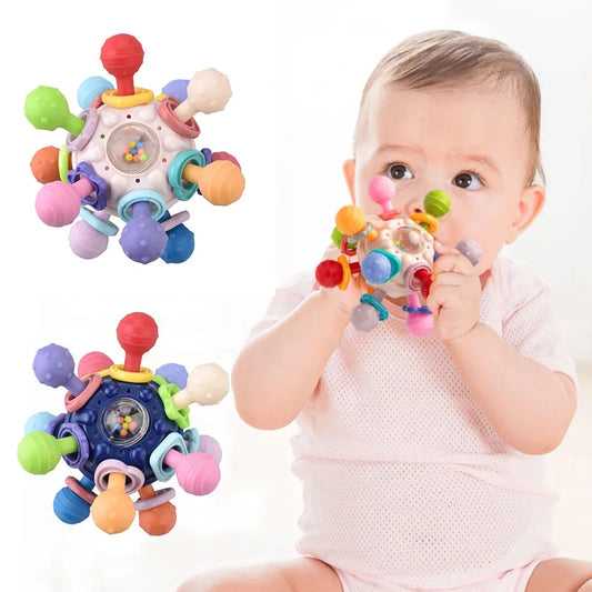 Rotating Rattle Ball Grasping Activity Baby Development