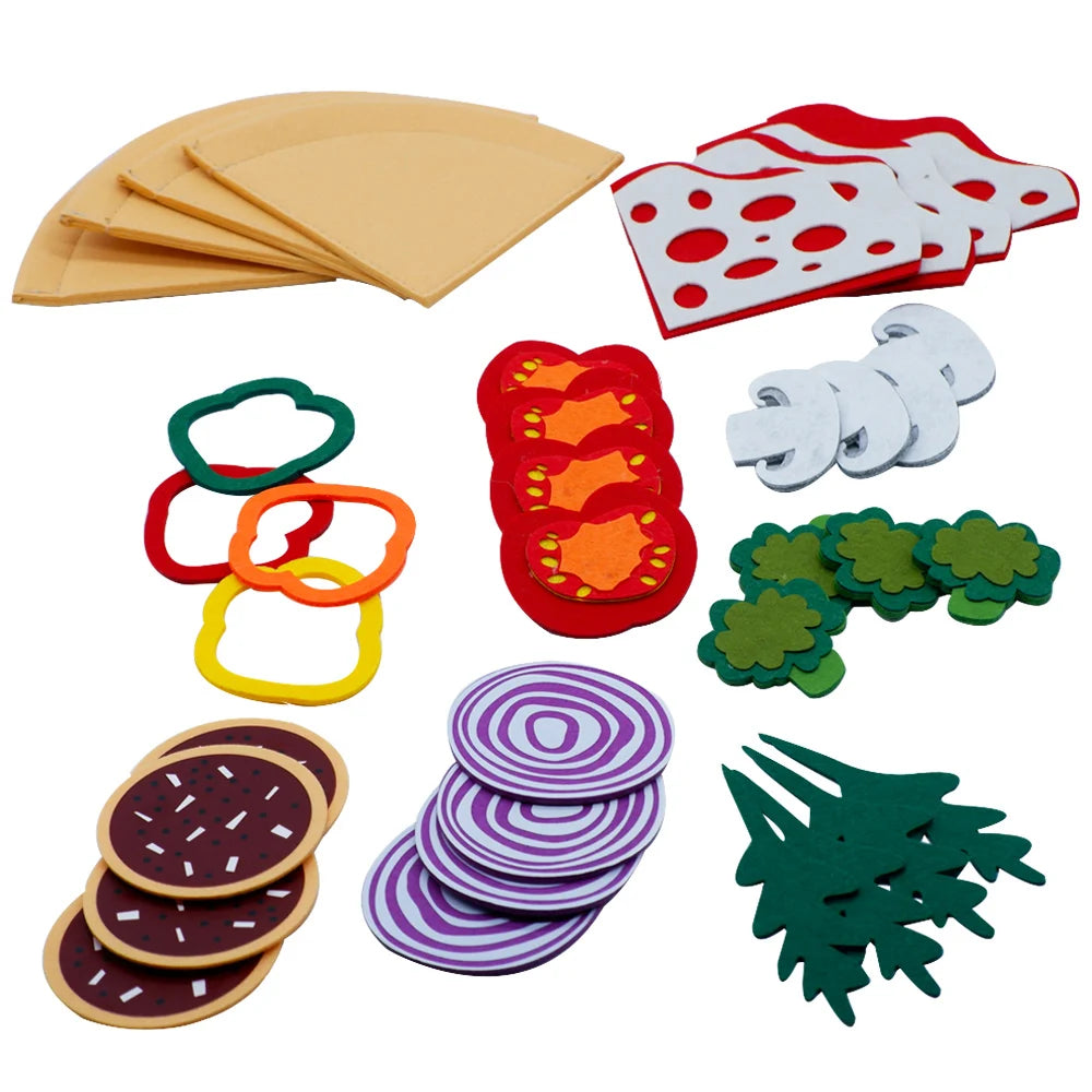 Play Kitchen Felt Pizza Toys