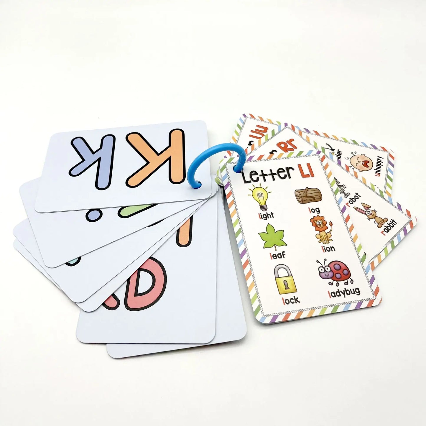 English 26 Letters Alphabet Phonics Pocket Flash Cards