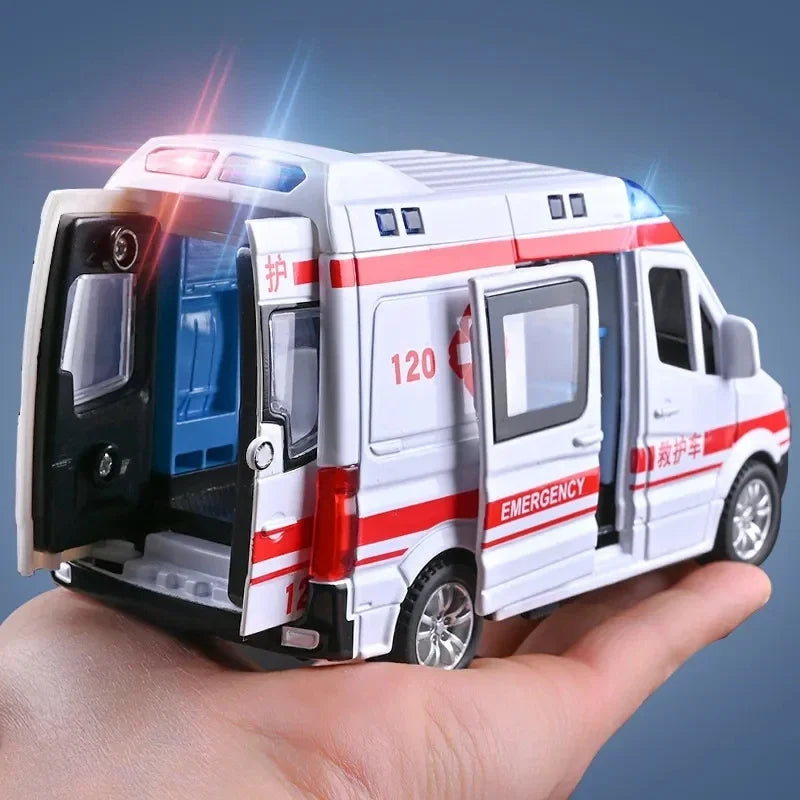 Die-cast Ambulance Fire-Truck Police Mini Car 1:32