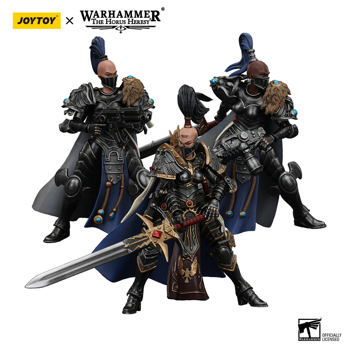 JOYTOY Warhammer 40k 1/18 Action Figures Sisters of Silence Knight-Commander Jenetia Krole White Falcons Vigilator Cadre