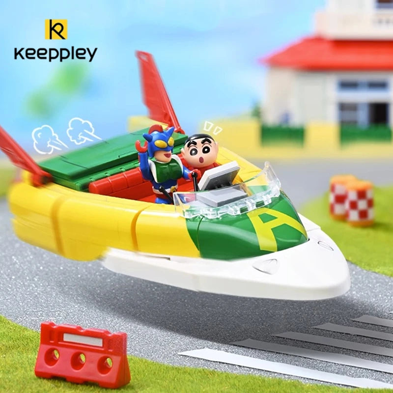 Keeppley Crayon Shin-chan Building Blocks Action Kamen Spaceship C