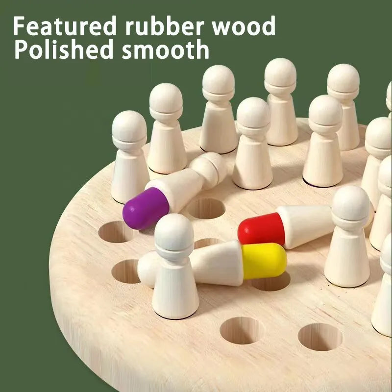 Wooden Chessboard Color Memory Chess Game