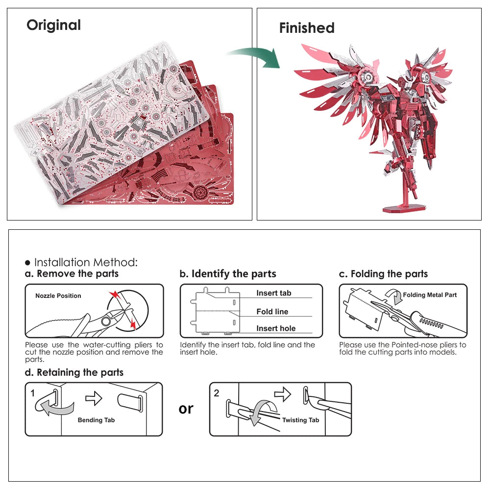 Piececool 3D Puzzle Metal Model Thundering Wing Model