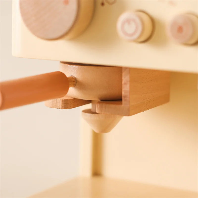 Kids Wooden Coffee Machine Kitchen Toys