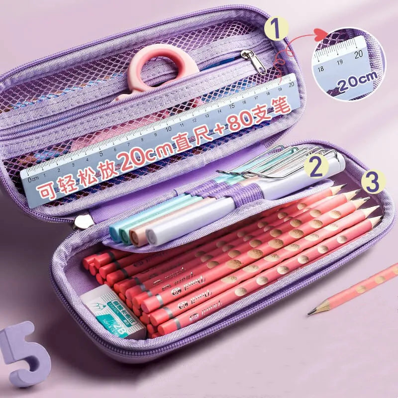 3D EVA unicorn cute pencil case cartoon stationery