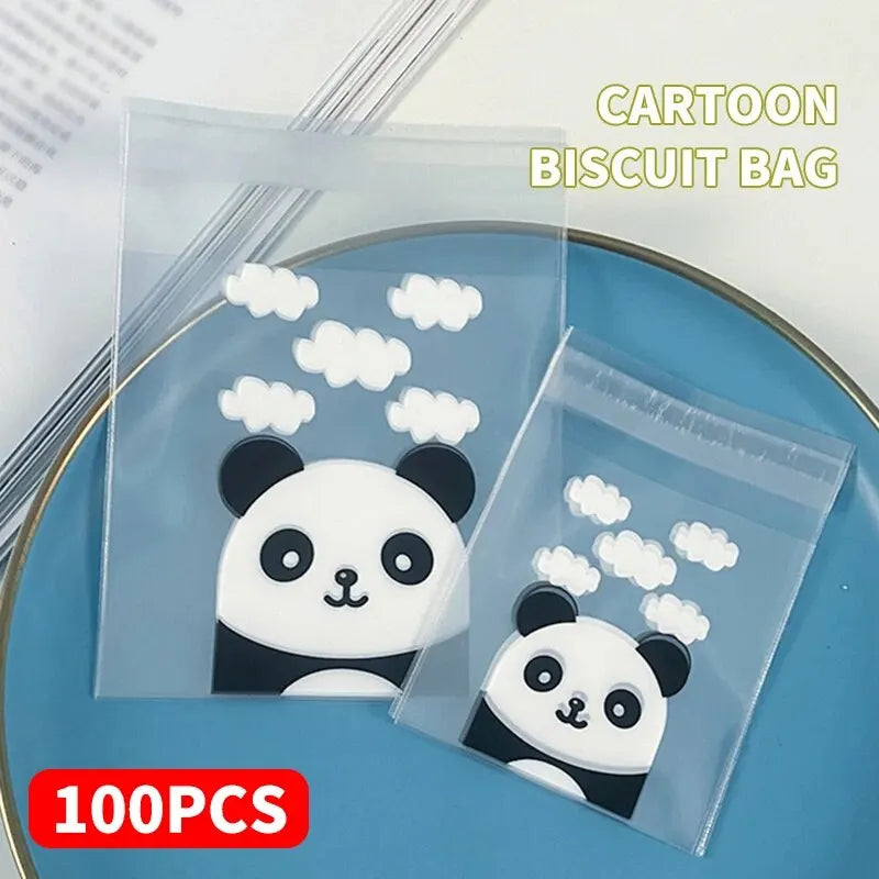 100PCS Panda Transparent Gift Wrap