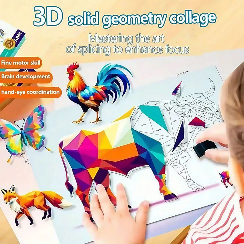 3D Effect Jigsaw Puzzle Stickers