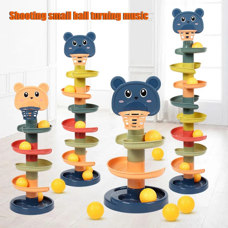 Sliding Rolling Balls Tower For Kids