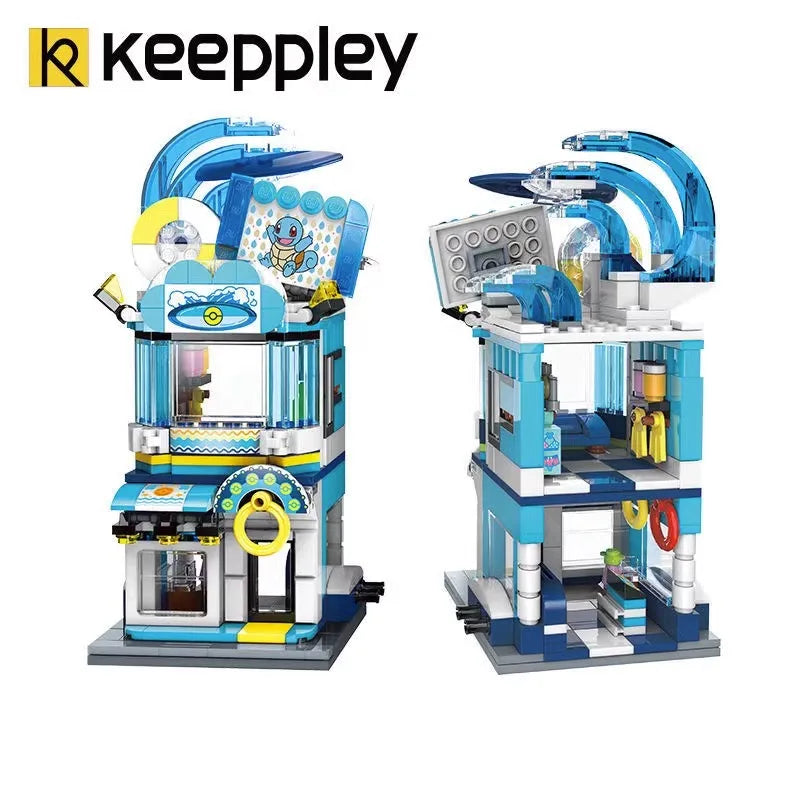 Keeppley Pokemon building blocks city building street scene series