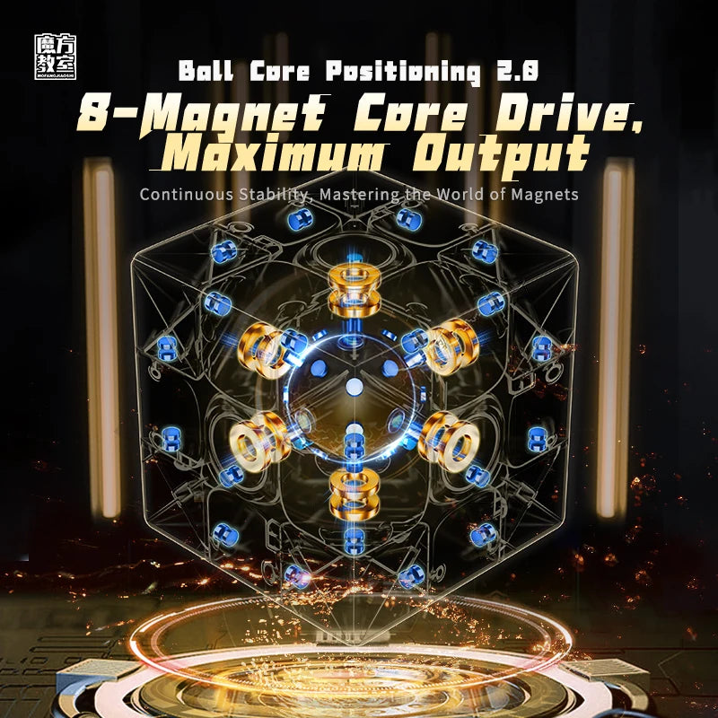 MoYu RS3M V5 3X3 Manetic Magic Cube MoYu 3X3X3 Stickerless Speed Cube Puzzle Toys Kid Gift Cubo Magico