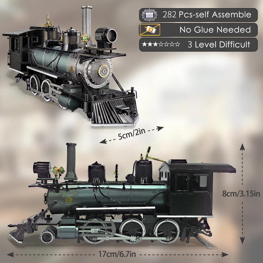 Piececool Puzzle 3d Metal Mogul Locomotive 282Pcs