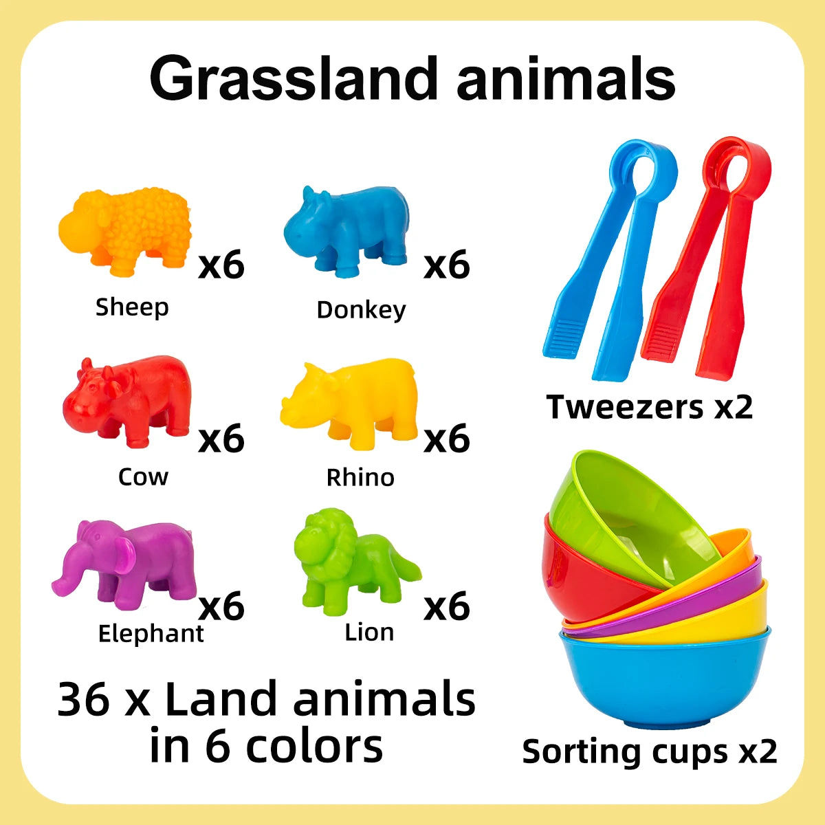 Counting and Sorting Animal Toys