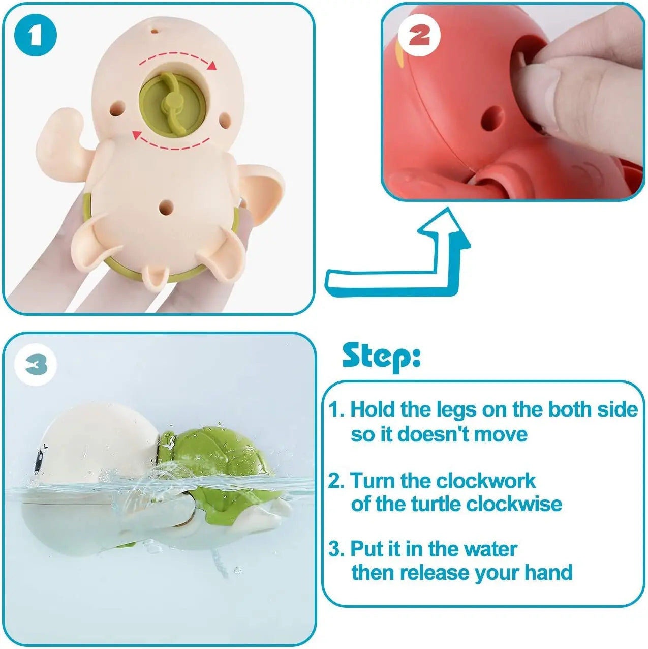 Baby Clockwork Bathing Cute Swimming Turtle Toy