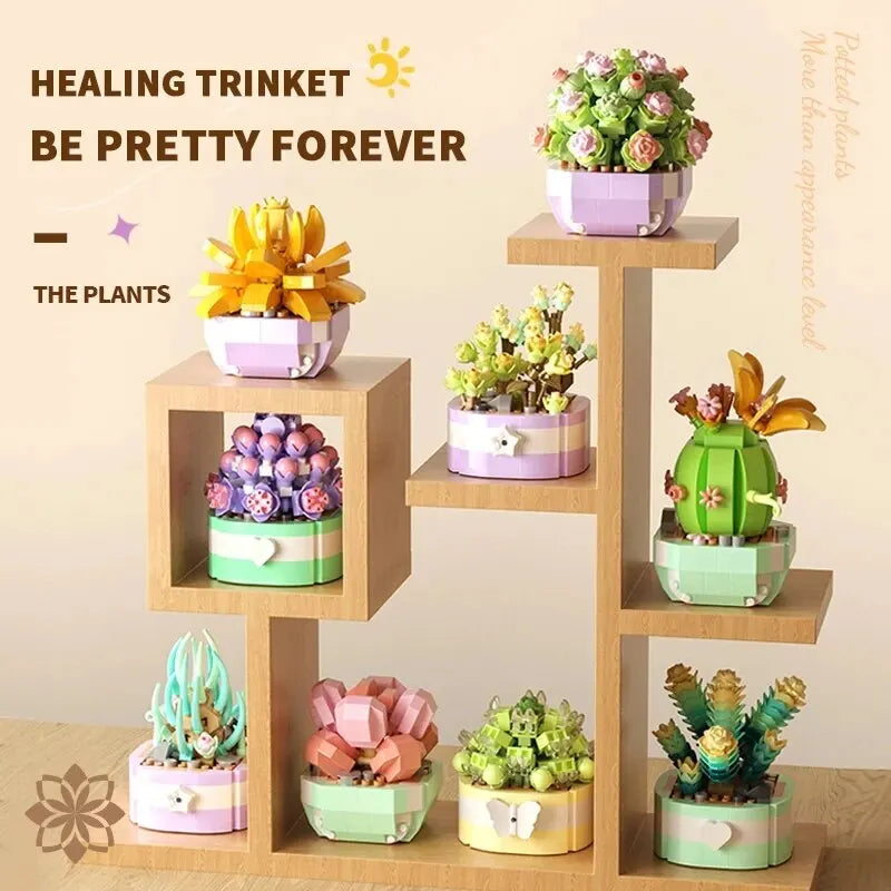 Succulent Potted Plant Building Blocks