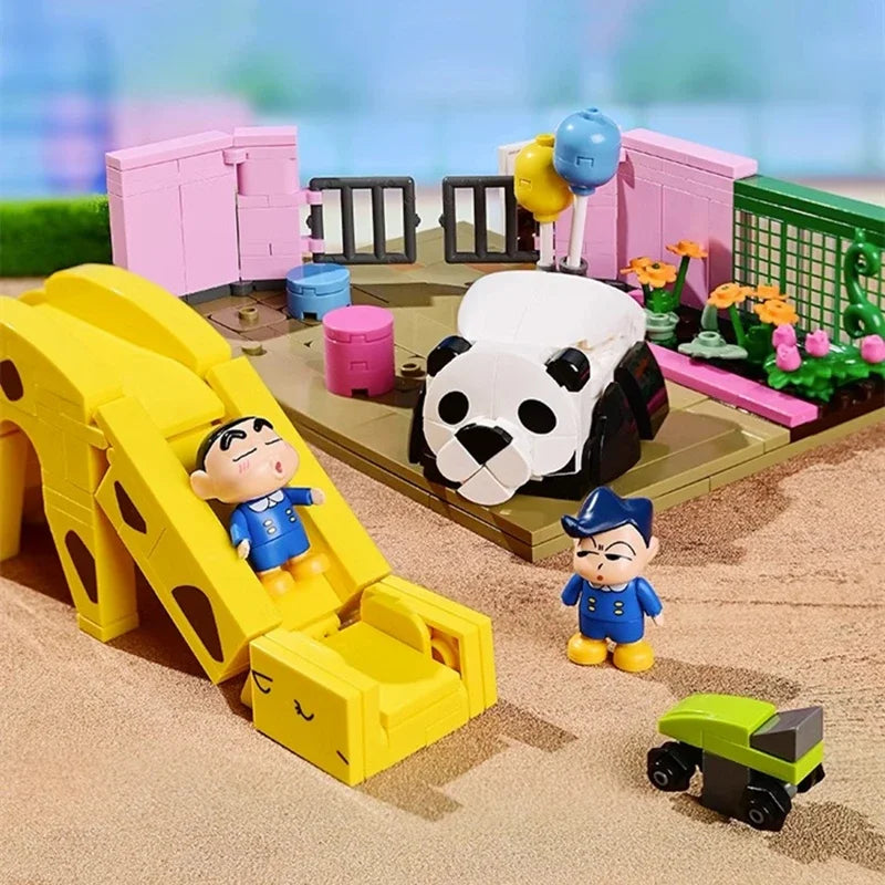 keeppley Crayon Shin-chan building block puzzle toy Kawaii model animation peripheral commemorative ornaments birthday gift