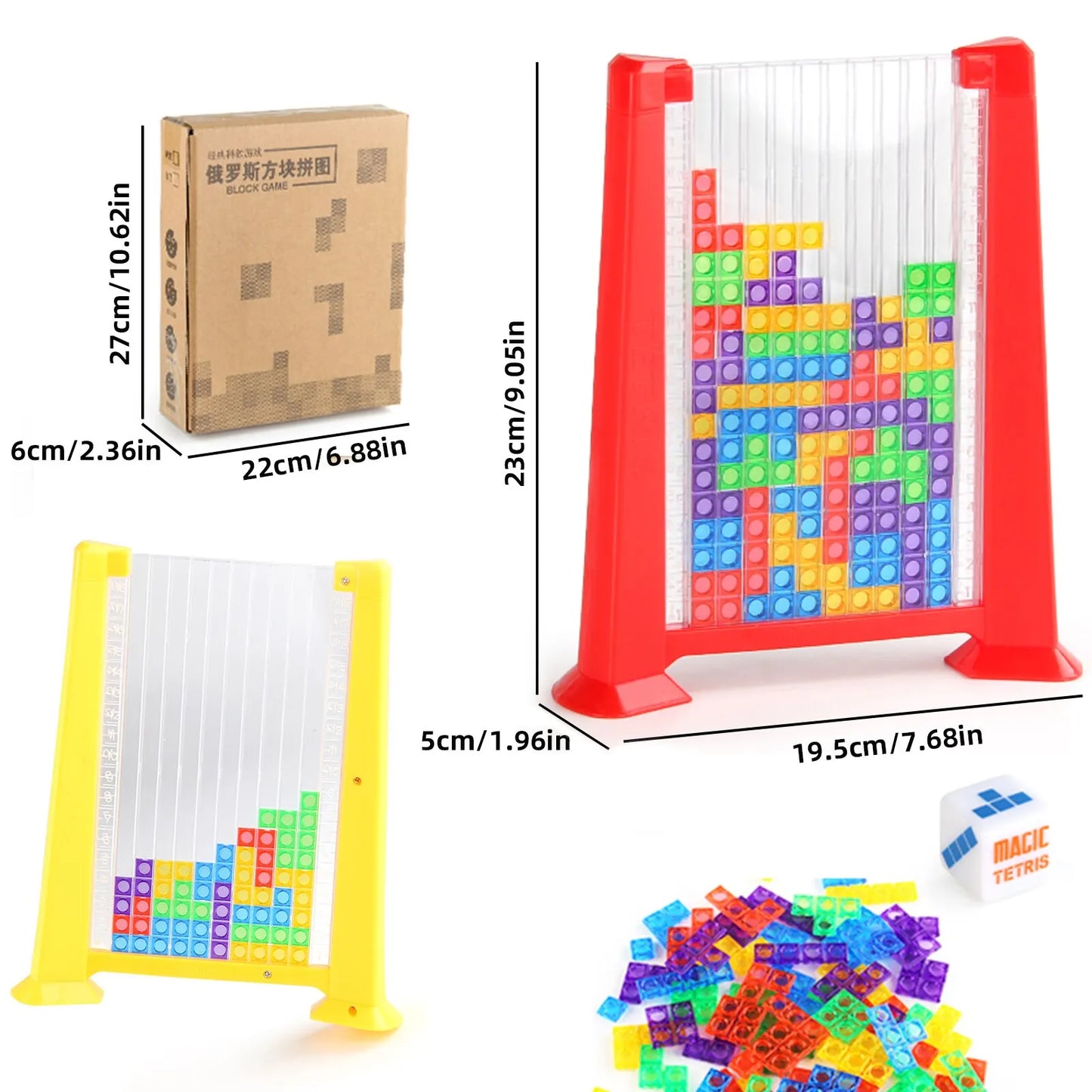 3D Tetris Colorful Building Blocks Changeable Puzzle