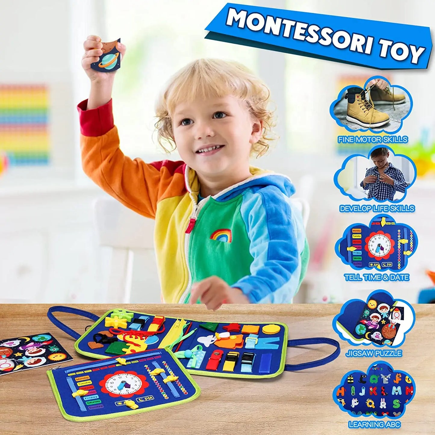 Montessori Busy Board Educational Activity