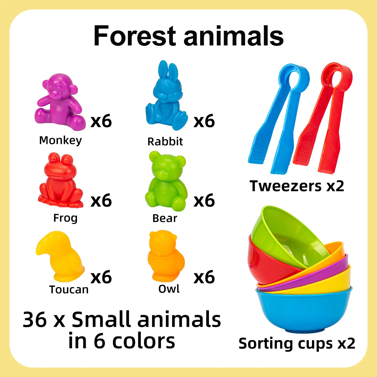 Counting and Sorting Animal Toys