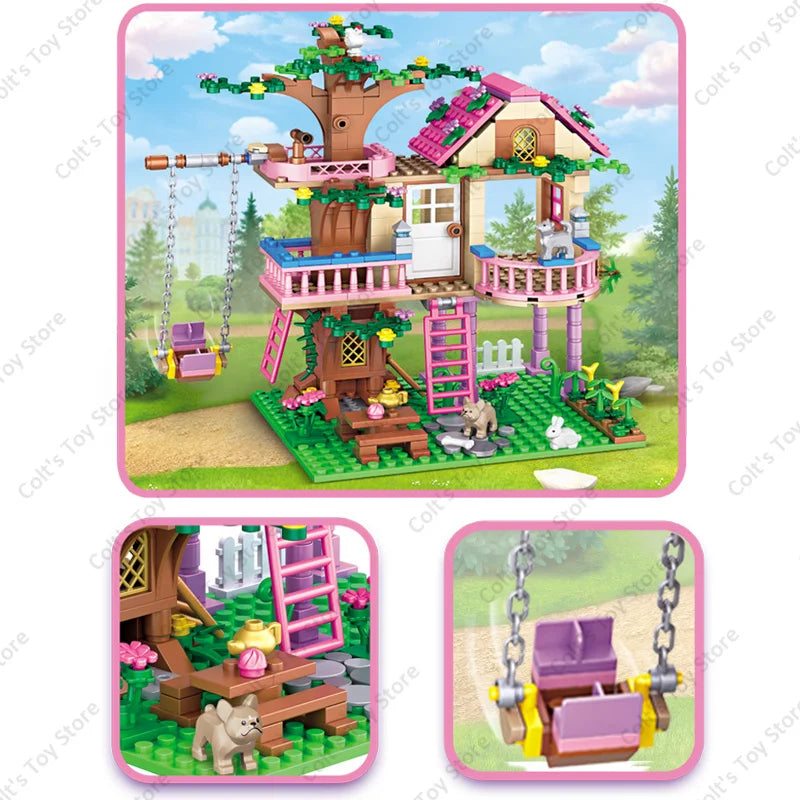 Friendship Tree House Villa Castle Building Blocks