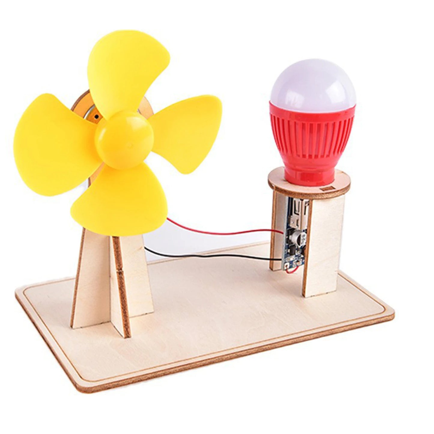 DIY Wooden Wind Generator Model