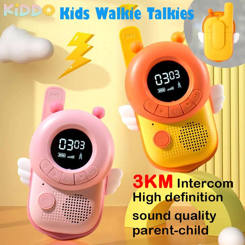 Cute Animal Kids Walkie Talkies 2PCS 3KM