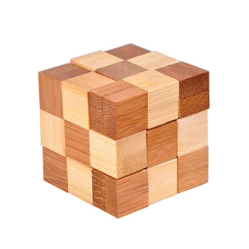 Wooden Lock IQ Brain Teaser Educational Toy