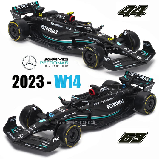 Bburago 1:43 Mercedes-AMG Petronas F1 Team W14 2023 #44 Hamilton #63 George Russell Alloy Car Die Cast