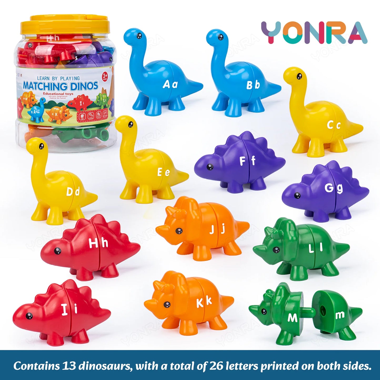 Matching Dinosaur Toy With storage bucket