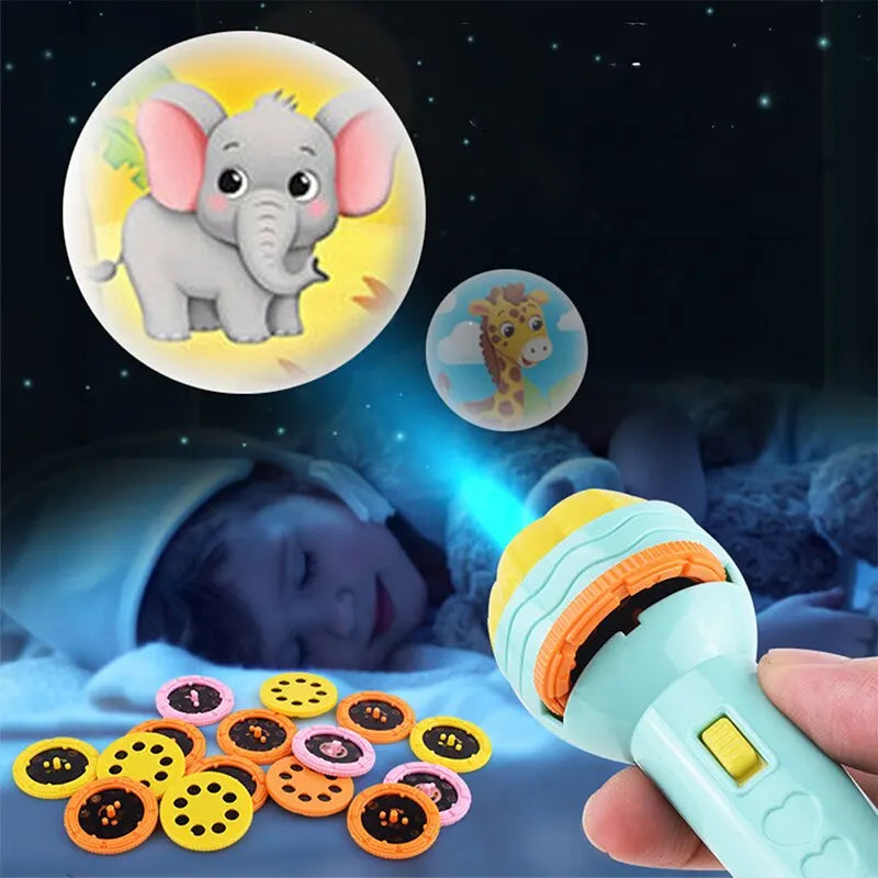 80 Patterns 10 Cards Cartoon Projection Flashlight