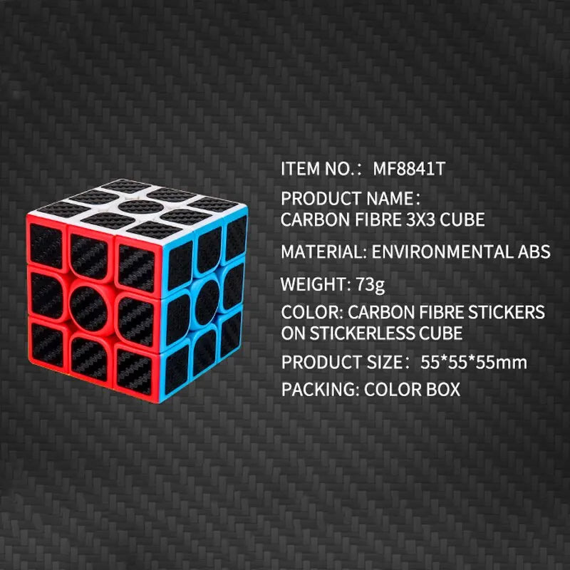 Carbon Fiber Sticker 3x3x3 Magic Cube