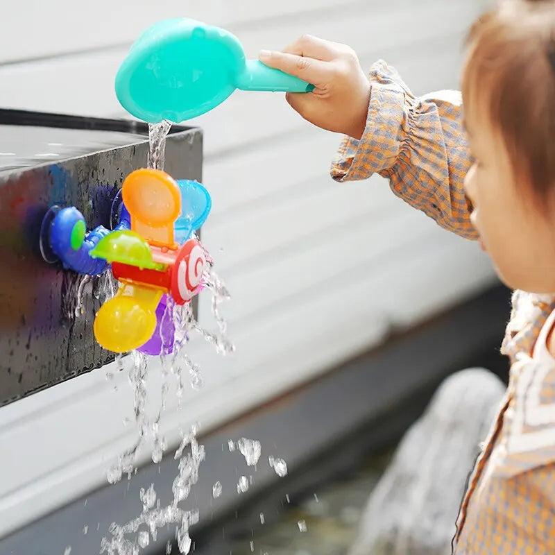 Colorful Waterwheel Bathing Sucker Baby Bath