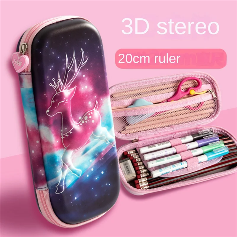 3D Kitty Pencil Case Cute Stationery Box EVA