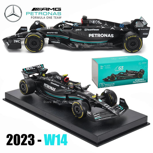 Bburago 1:43 W14 2023 44# Hamilton Mercedes-AMG Petronas F1 Team #63 Russell Alloy Car Die Cast Car