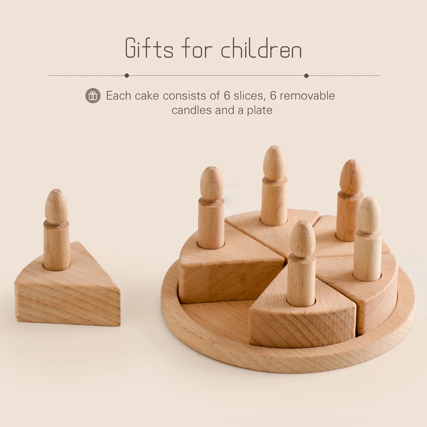 Wooden Birthday Cake Pretend Toy