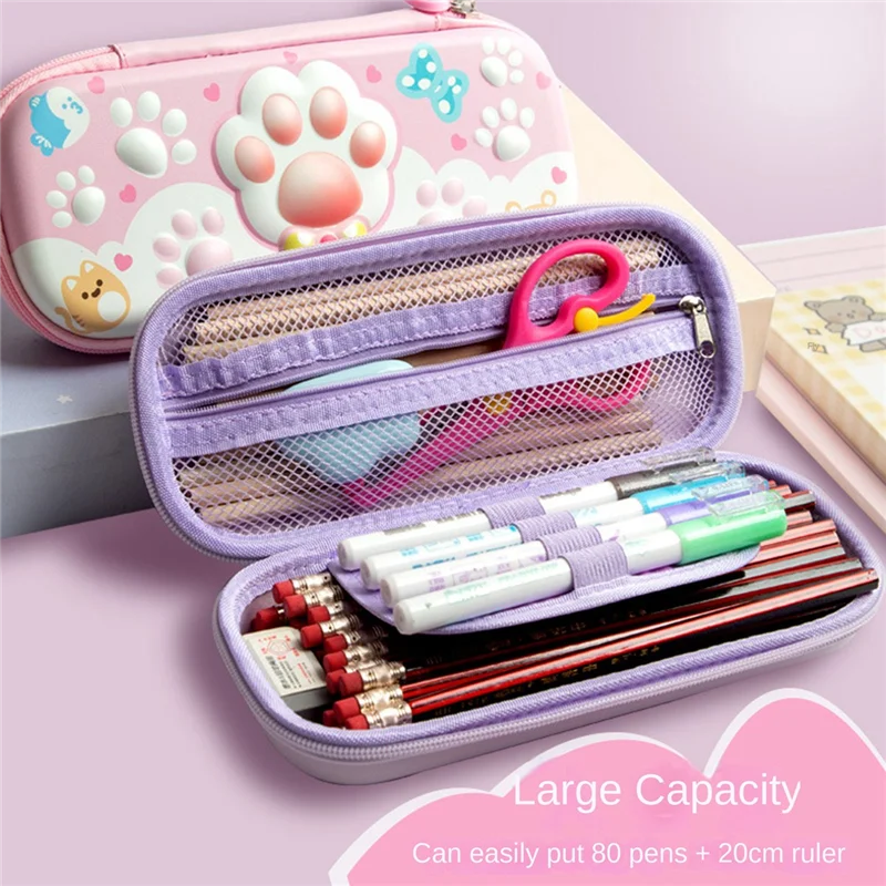 3D Kitty Pencil Case Cute Stationery Box EVA