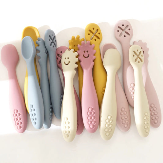 Cute Baby Learning Spoons Utensils Set