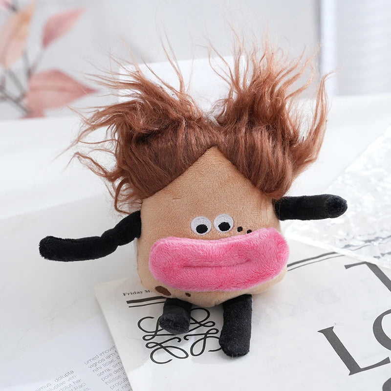 Cute Anime Sausage Mouth Doll Plush Keychain