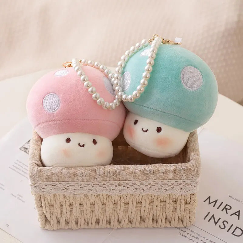 Cute Mushroom Pendant 10cm Small Size Key Backpack Decoration Pendant Kids Toys