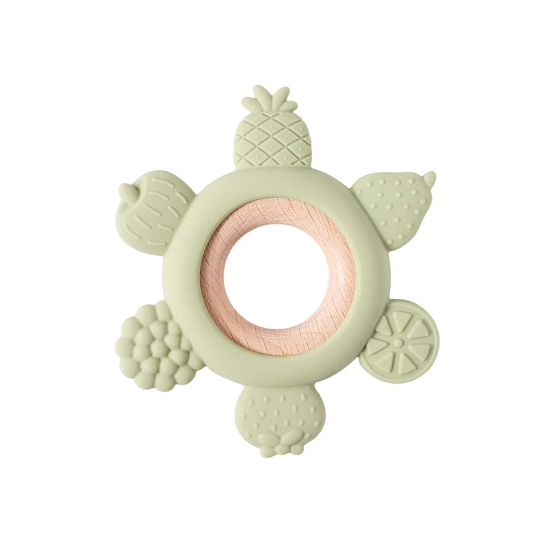 Silicone Teething Sensory Ring , Food Grade Toy