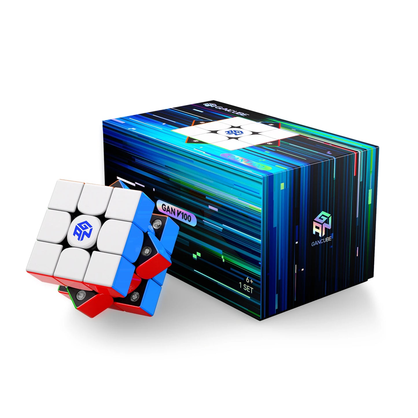GAN V100 Maglev UV 3X3X3 Magic Cube Stickerless