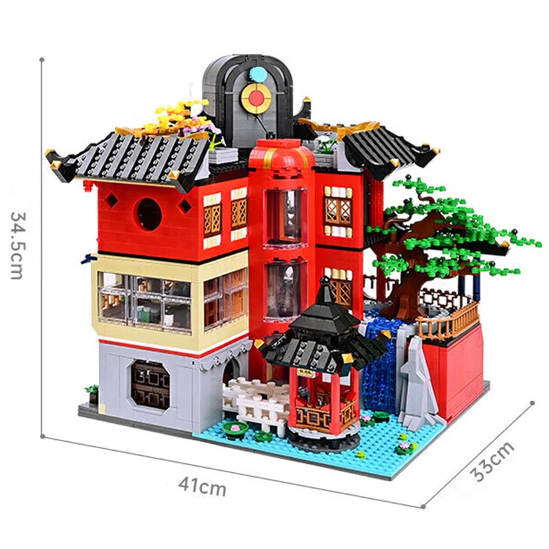 keeppley building blocks new Chinese style street scene