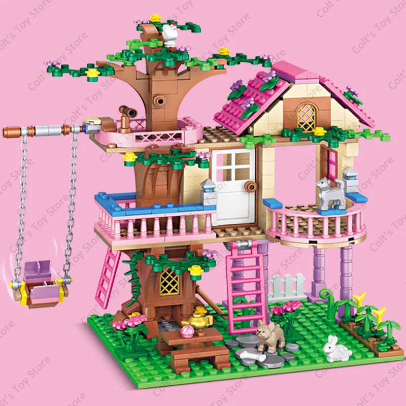 Friendship Tree House Villa Castle Building Blocks