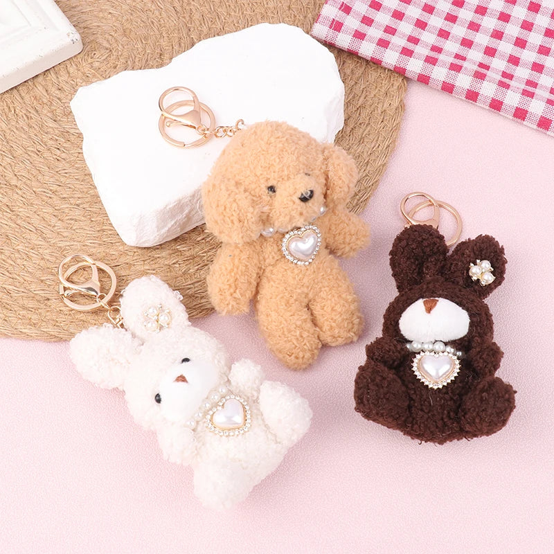 Plush Rabbit Puppy Keychain