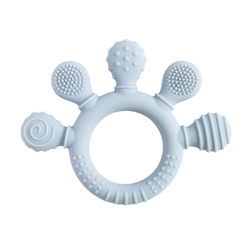 Silicone Teething Sensory Ring , Food Grade Toy