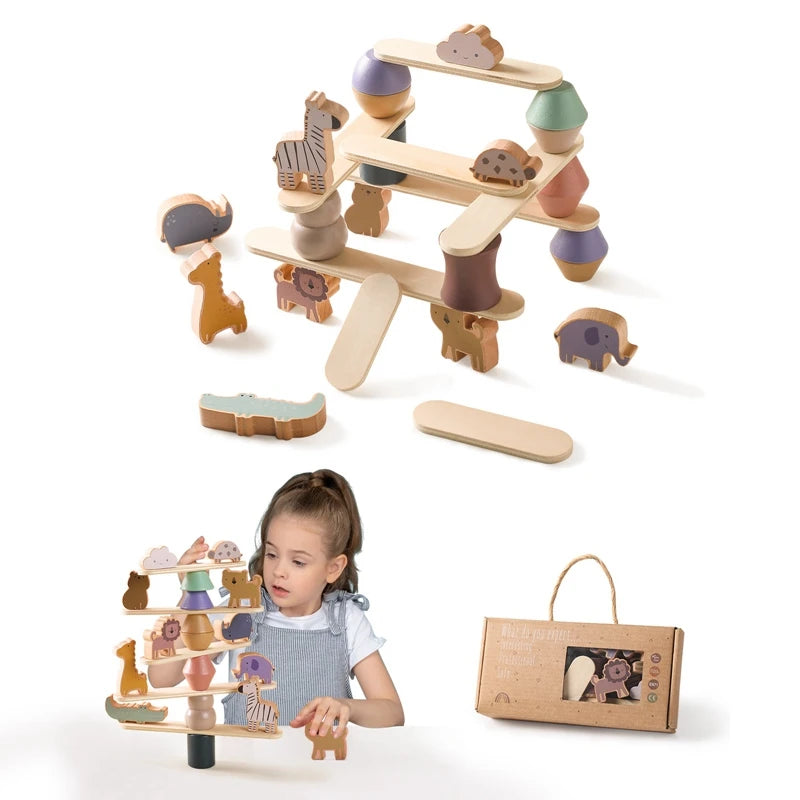 Baby Wooden Animal Stacking Toys